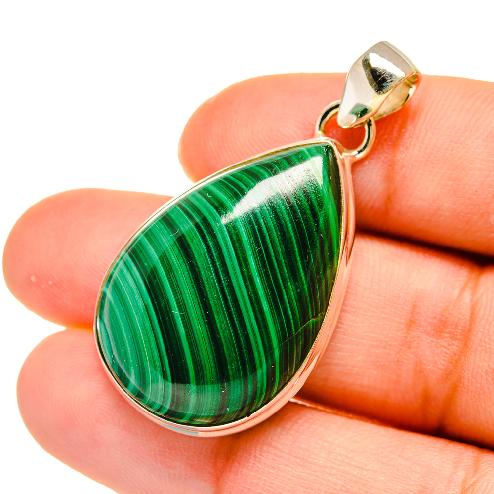 Malachite Pendants handcrafted by Ana Silver Co - PD5427