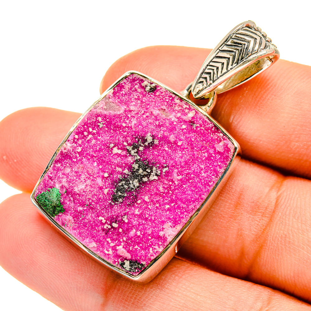 Cobalto Calcite Druzy Pendants handcrafted by Ana Silver Co - PD5428