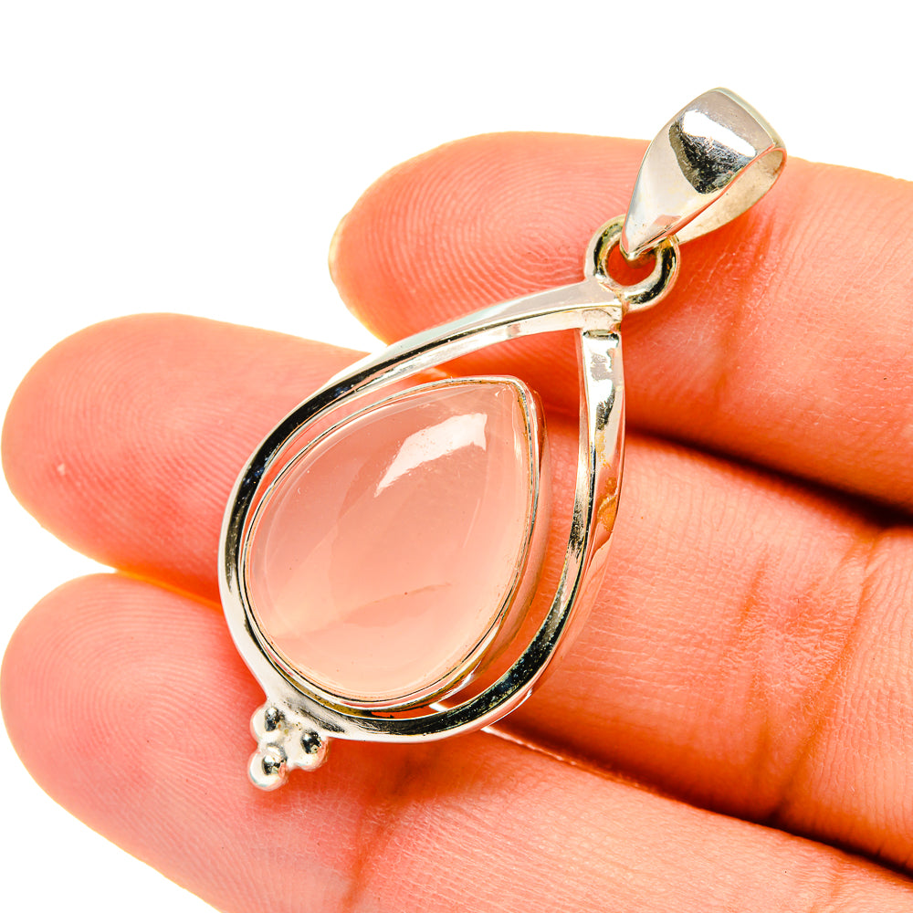 Rose Quartz Pendants handcrafted by Ana Silver Co - PD5448