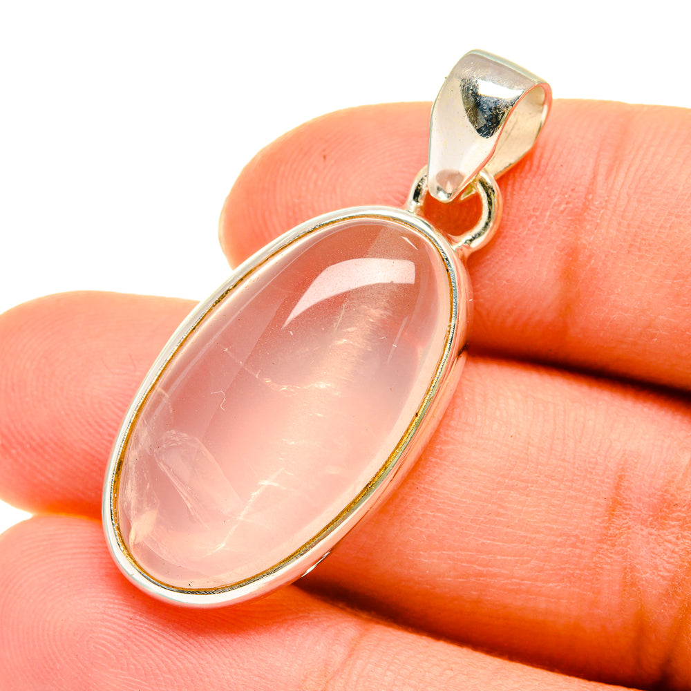 Rose Quartz Pendants handcrafted by Ana Silver Co - PD5451
