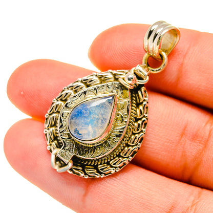 Rainbow Moonstone Pendants handcrafted by Ana Silver Co - PD5455
