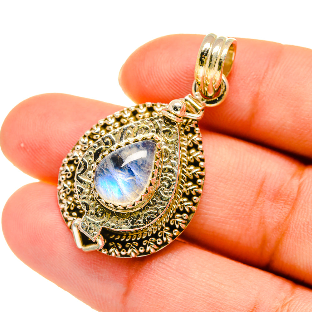 Rainbow Moonstone Pendants handcrafted by Ana Silver Co - PD5457