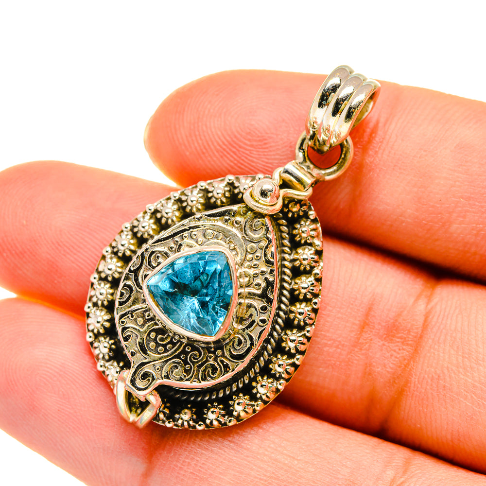 Blue Topaz Pendants handcrafted by Ana Silver Co - PD5458