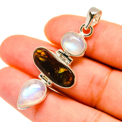 Mexican Fire Agate Pendants handcrafted by Ana Silver Co - PD5468