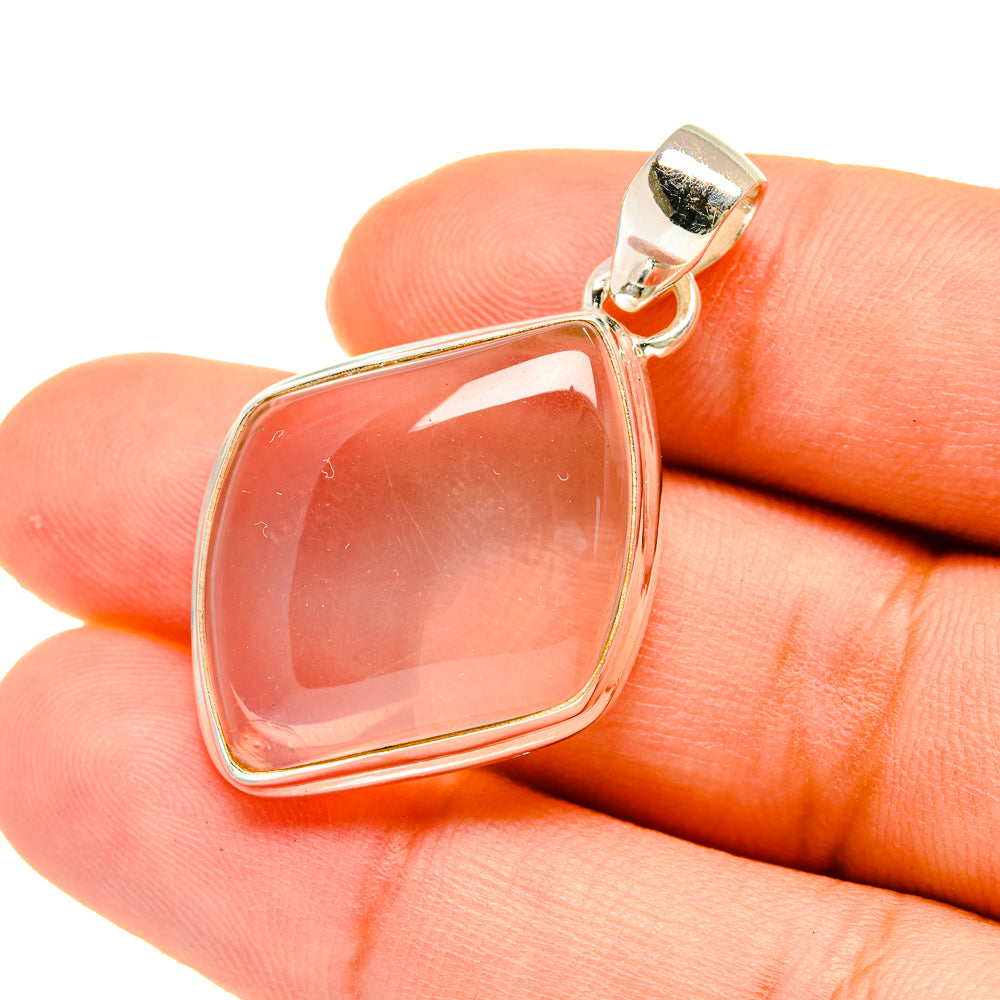 Rose Quartz Pendants handcrafted by Ana Silver Co - PD5475