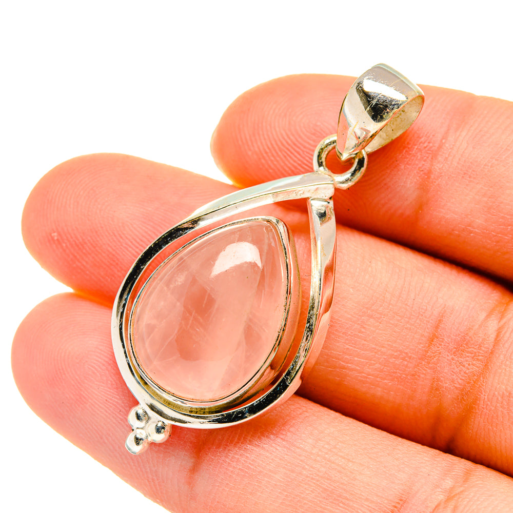 Rose Quartz Pendants handcrafted by Ana Silver Co - PD5478