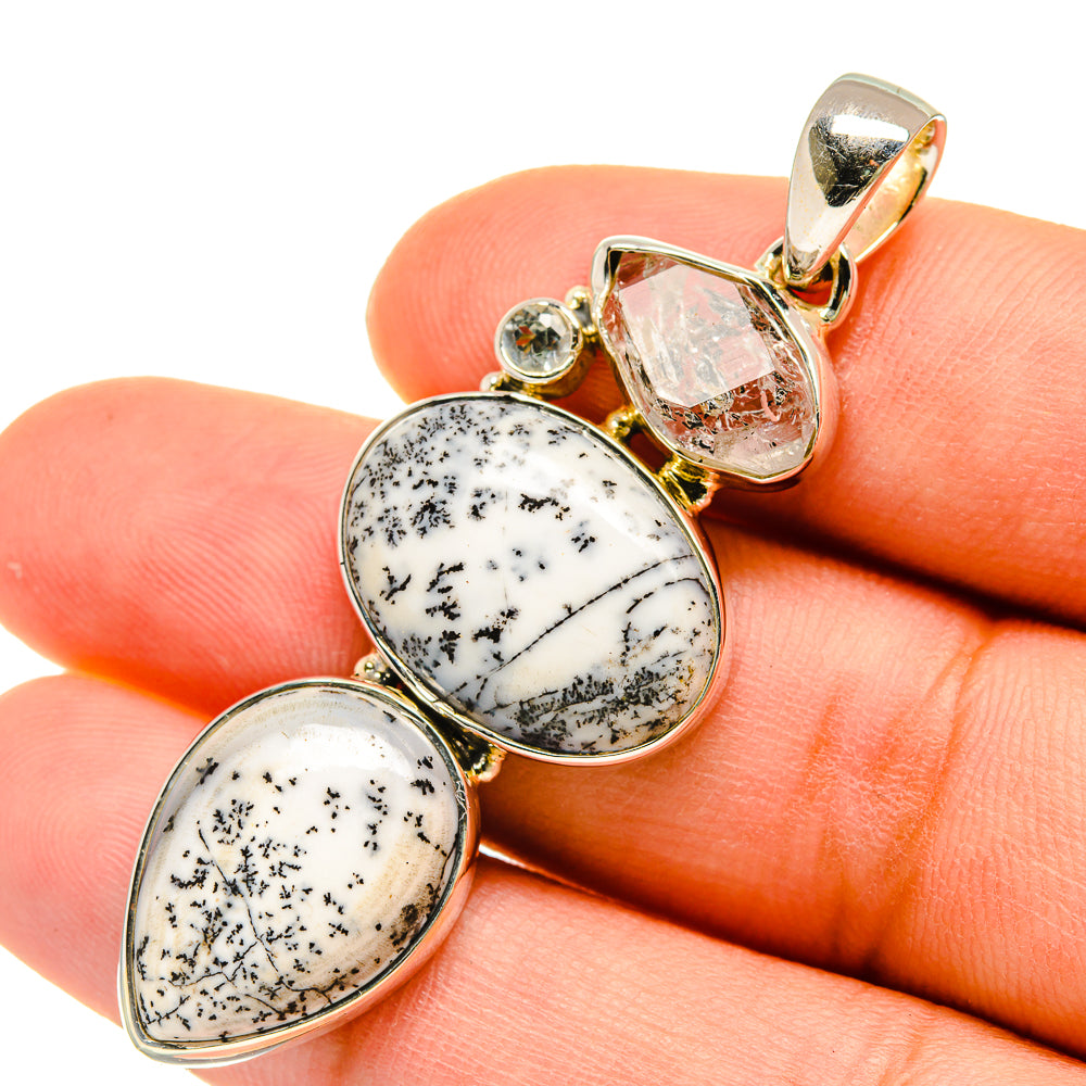 Dendritic Opal Pendants handcrafted by Ana Silver Co - PD5479