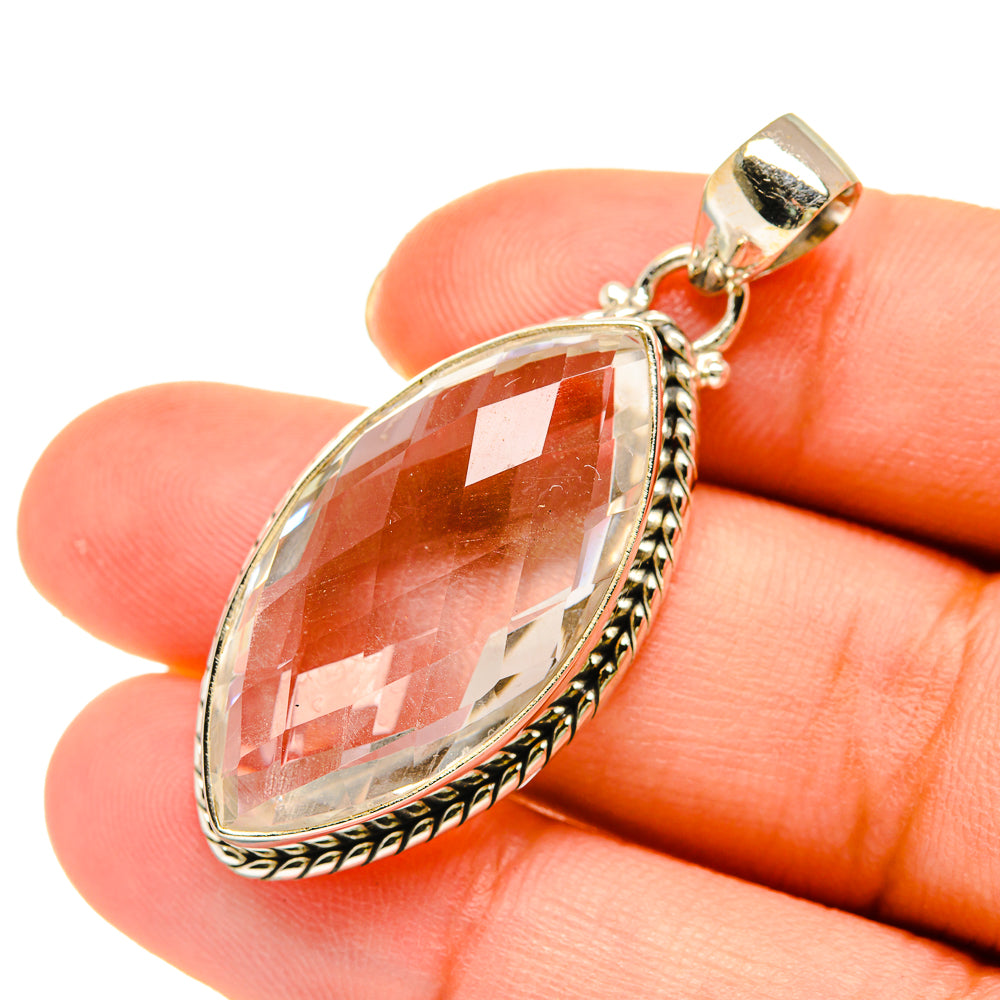 White Quartz Pendants handcrafted by Ana Silver Co - PD5482