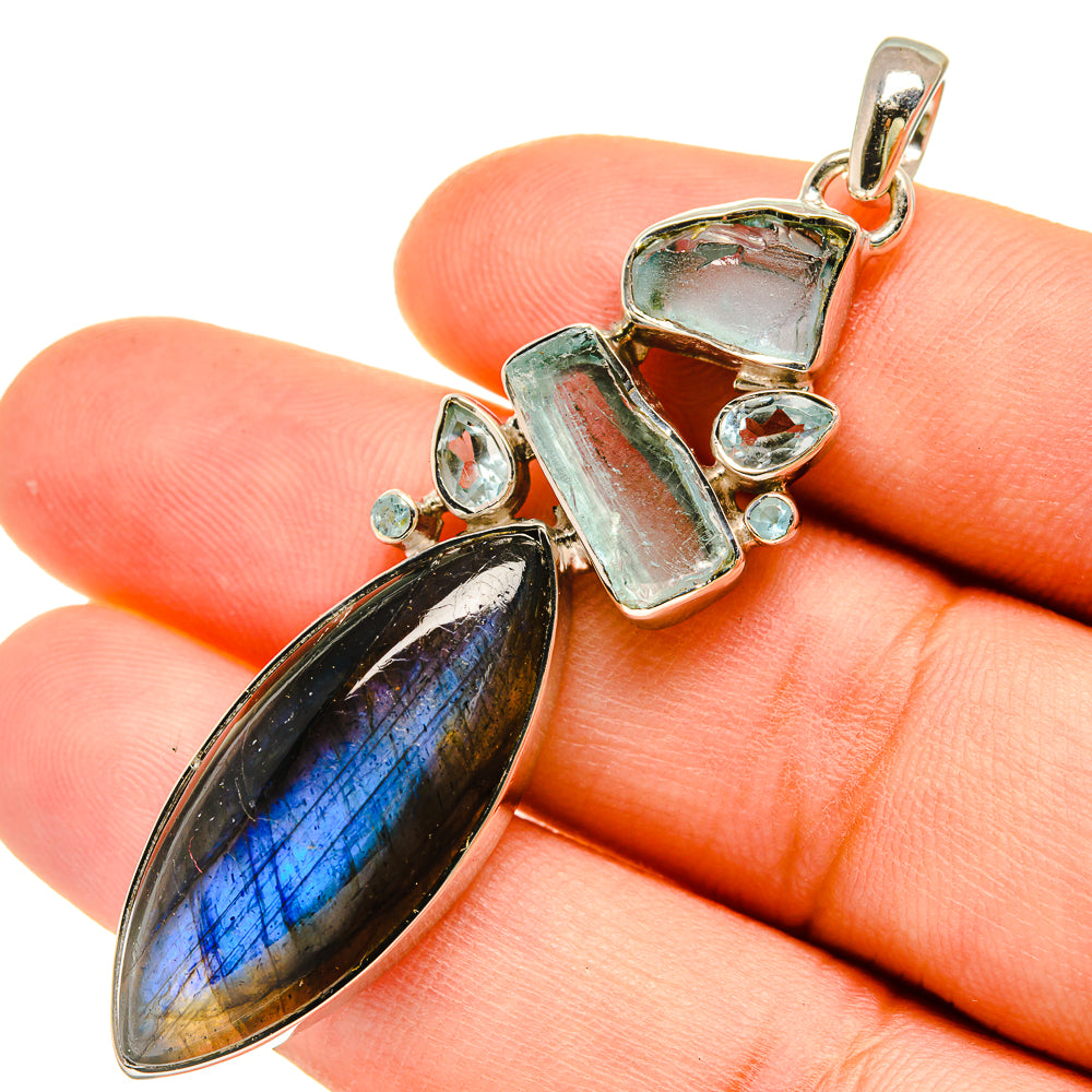 Labradorite Pendants handcrafted by Ana Silver Co - PD5496
