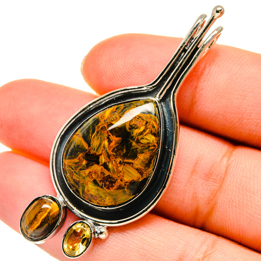 Golden Pietersite Pendants handcrafted by Ana Silver Co - PD5503