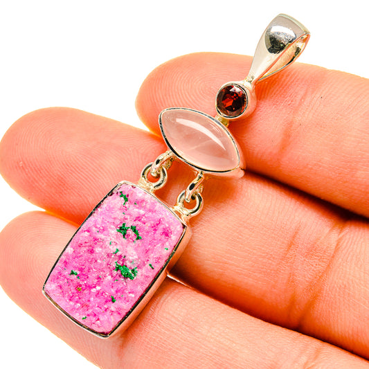 Cobalto Calcite Druzy Pendants handcrafted by Ana Silver Co - PD5505
