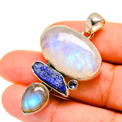 Rainbow Moonstone Pendants handcrafted by Ana Silver Co - PD5508
