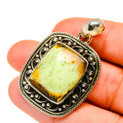 Lemon Chrysoprase Pendants handcrafted by Ana Silver Co - PD5521