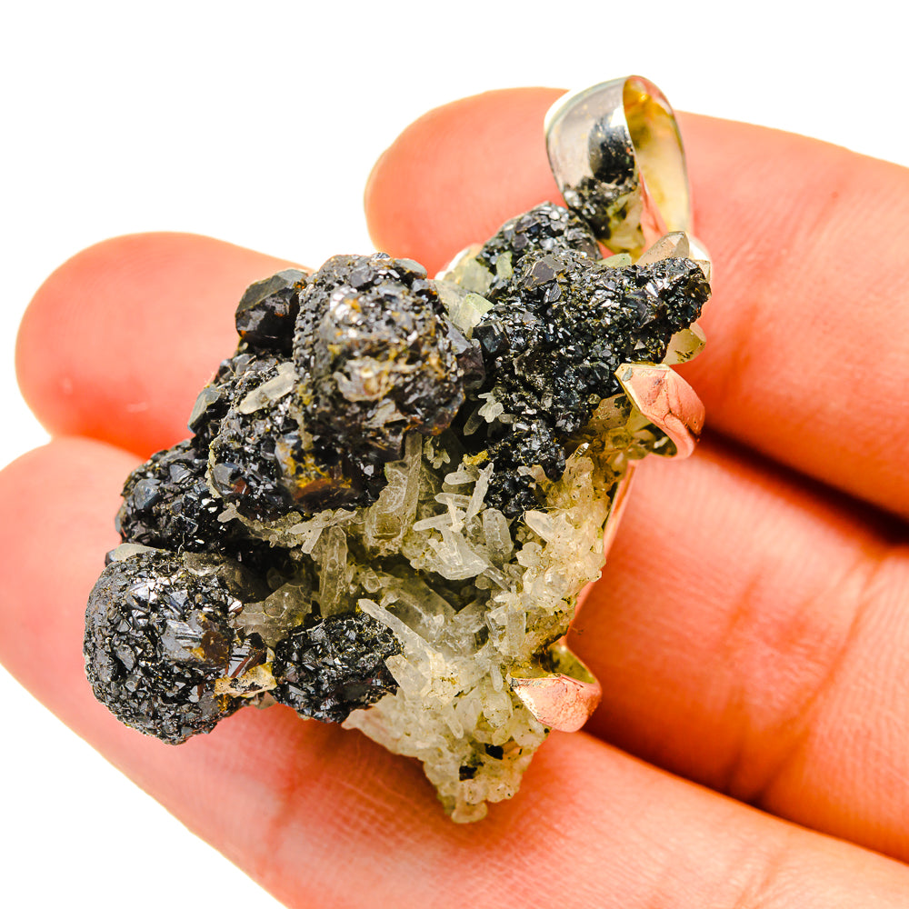 Hematite Druzy Pendants handcrafted by Ana Silver Co - PD5533