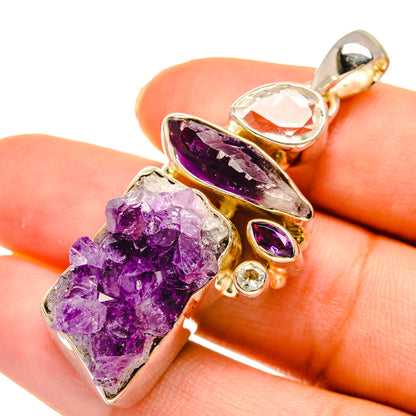 Amethyst Crystal Pendants handcrafted by Ana Silver Co - PD5534
