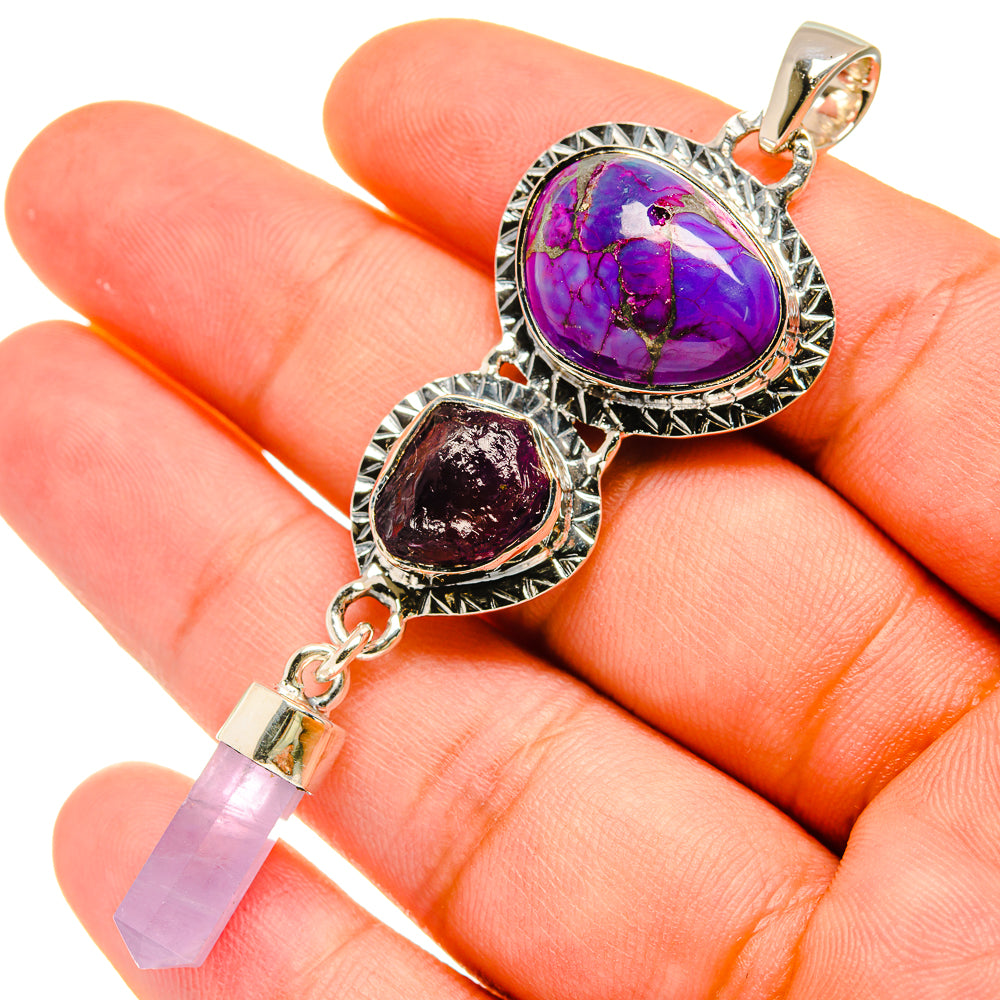 Purple Copper Composite Turquoise Pendants handcrafted by Ana Silver Co - PD5541