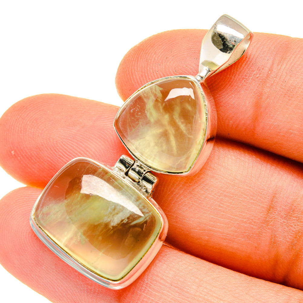 Prehnite Pendants handcrafted by Ana Silver Co - PD5552