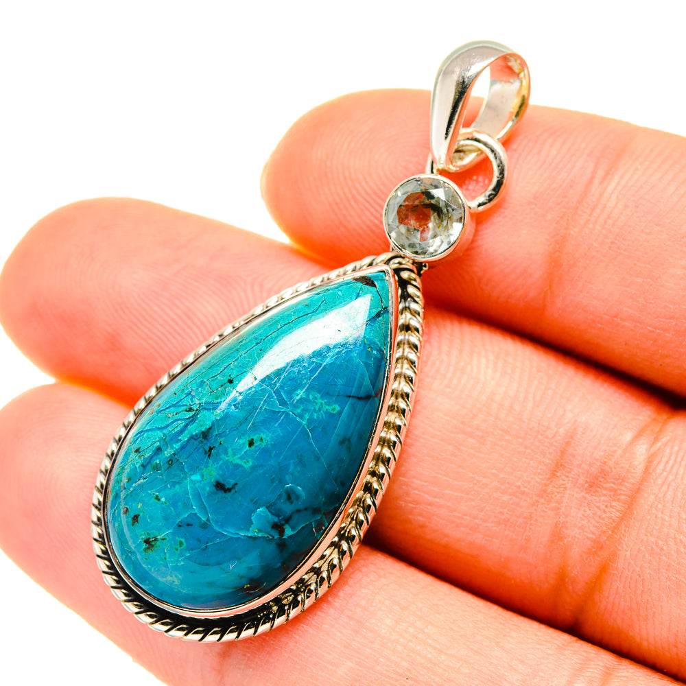 Chrysocolla Pendants handcrafted by Ana Silver Co - PD5563