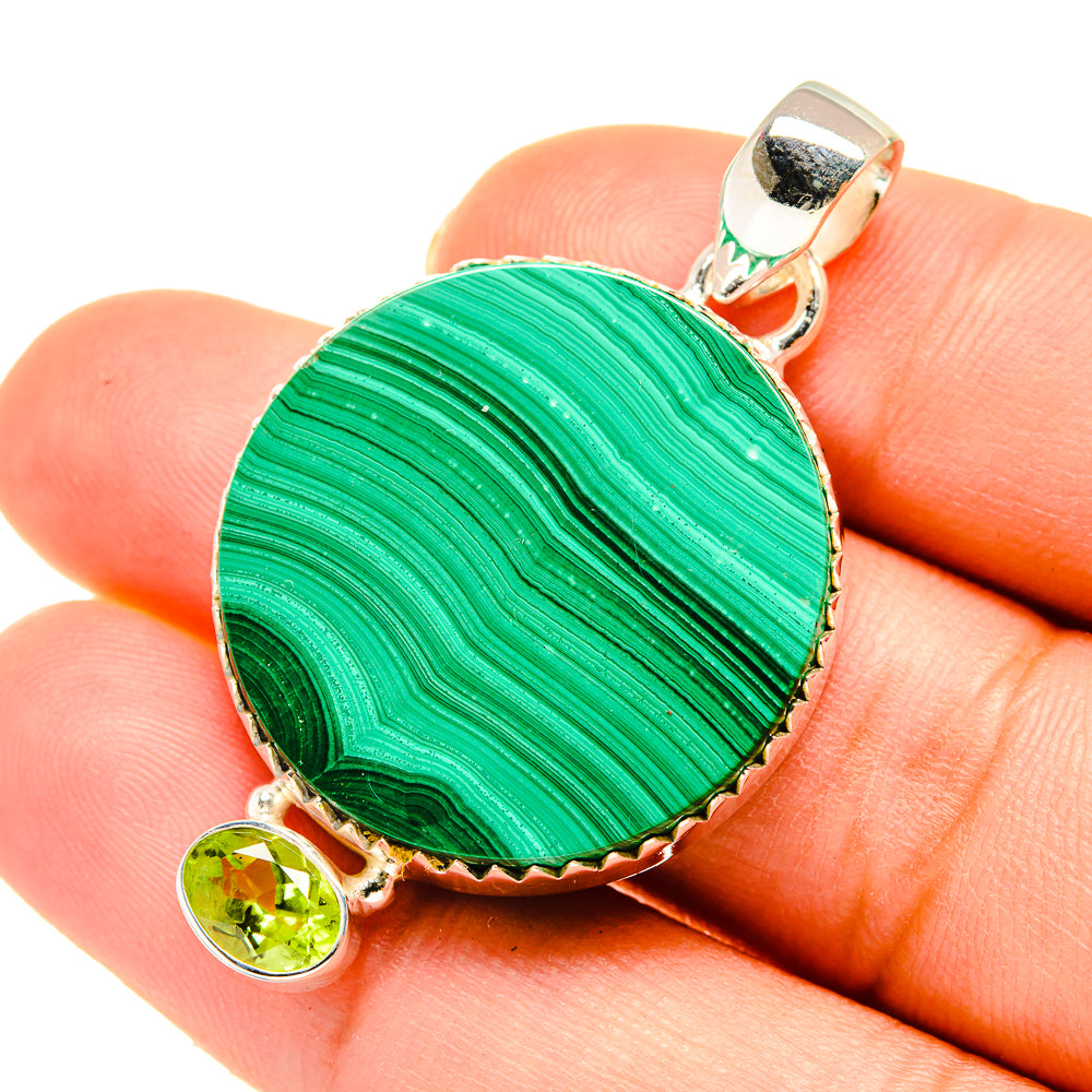 Malachite Pendants handcrafted by Ana Silver Co - PD5566