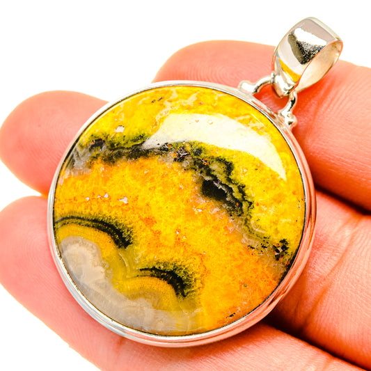 Bumble Bee Jasper Pendants handcrafted by Ana Silver Co - PD5571
