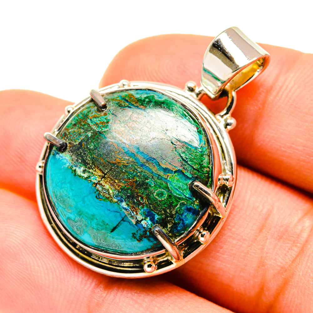 Chrysocolla Pendants handcrafted by Ana Silver Co - PD5573
