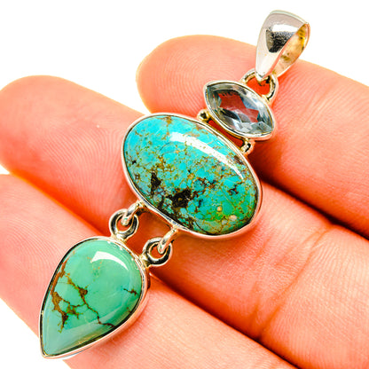 Tibetan Turquoise Pendants handcrafted by Ana Silver Co - PD5578