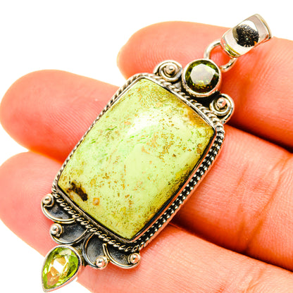 Lemon Chrysoprase Pendants handcrafted by Ana Silver Co - PD5579