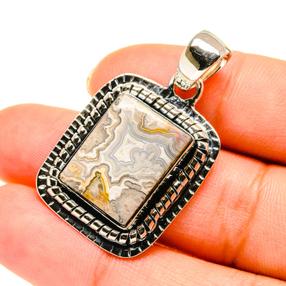 Laguna Lace Agate Pendants handcrafted by Ana Silver Co - PD5580
