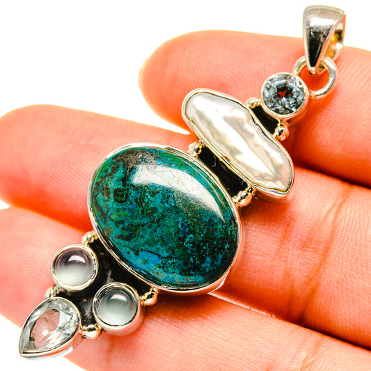 Chrysocolla Pendants handcrafted by Ana Silver Co - PD5594