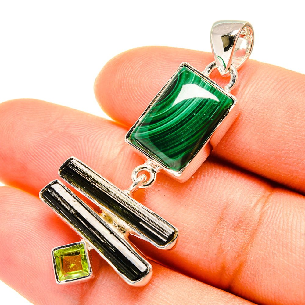 Malachite Pendants handcrafted by Ana Silver Co - PD5597