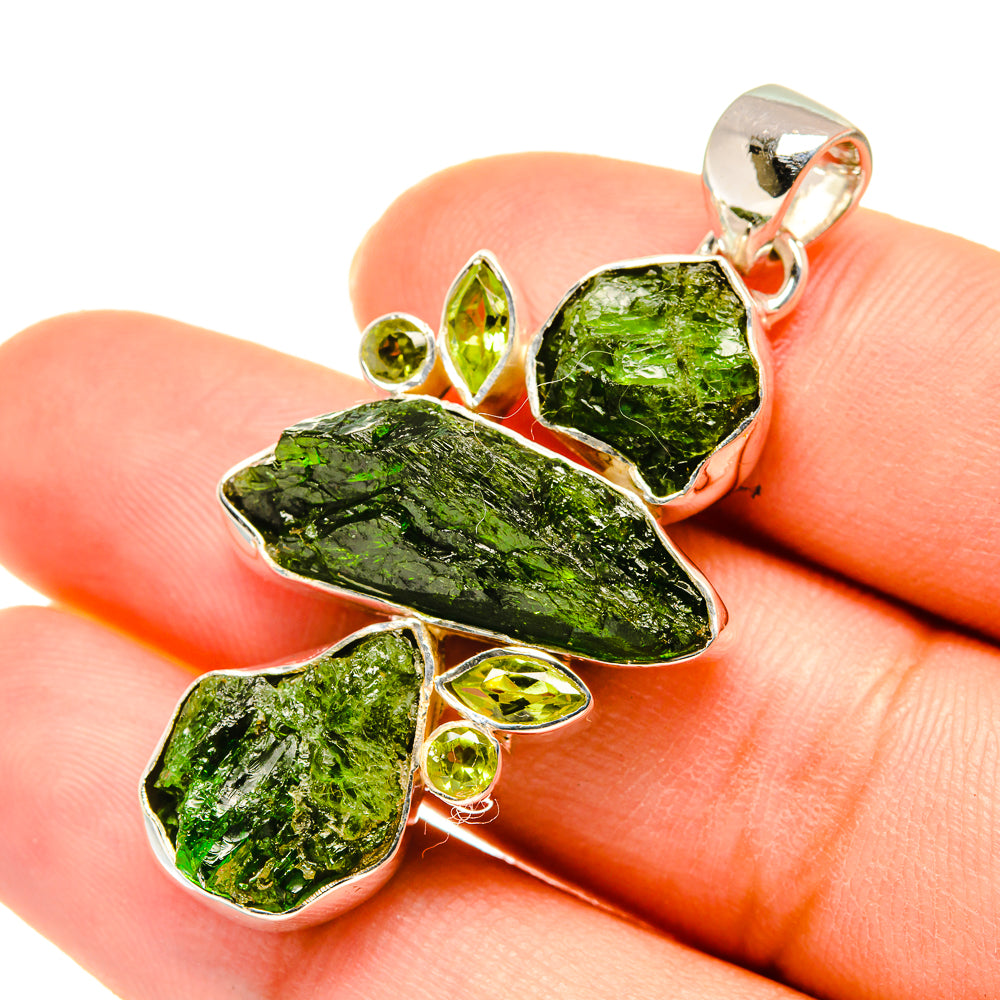 Green Tourmaline Pendants handcrafted by Ana Silver Co - PD5605