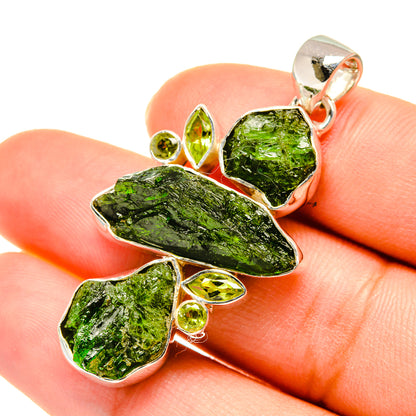 Green Tourmaline Pendants handcrafted by Ana Silver Co - PD5605