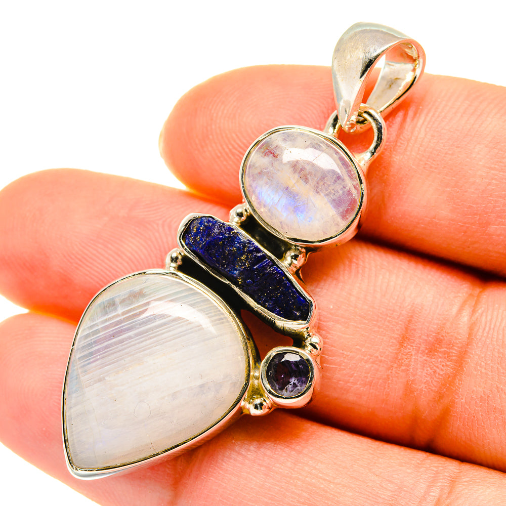 Rainbow Moonstone Pendants handcrafted by Ana Silver Co - PD5614