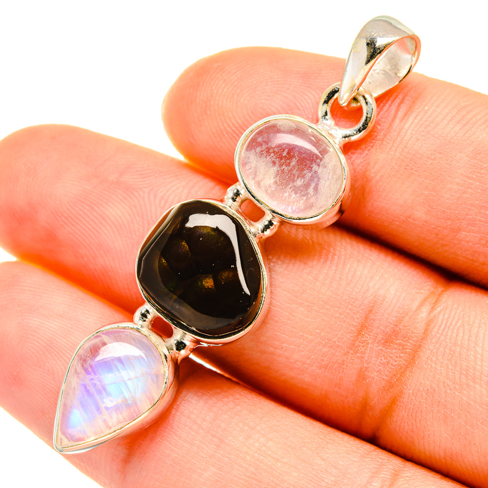 Mexican Fire Agate Pendants handcrafted by Ana Silver Co - PD5622