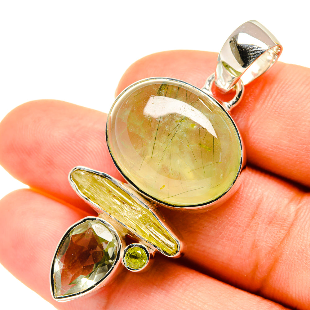 Prehnite Pendants handcrafted by Ana Silver Co - PD5626