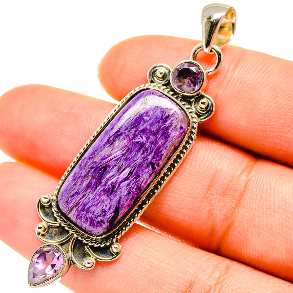 Charoite Pendants handcrafted by Ana Silver Co - PD5633