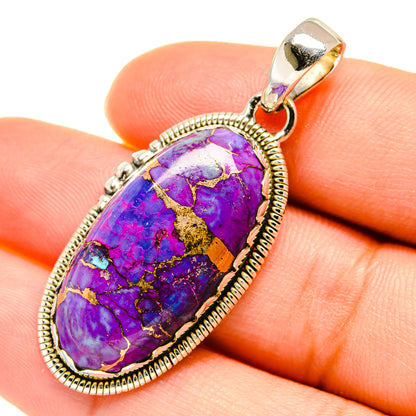 Purple Copper Composite Turquoise Pendants handcrafted by Ana Silver Co - PD5634