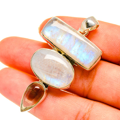 Rainbow Moonstone Pendants handcrafted by Ana Silver Co - PD5638