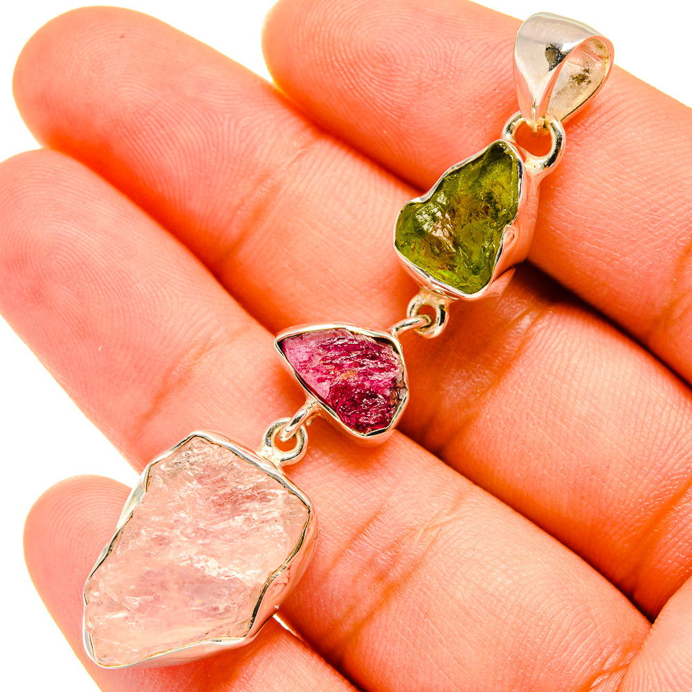 Rose Quartz Pendants handcrafted by Ana Silver Co - PD5639