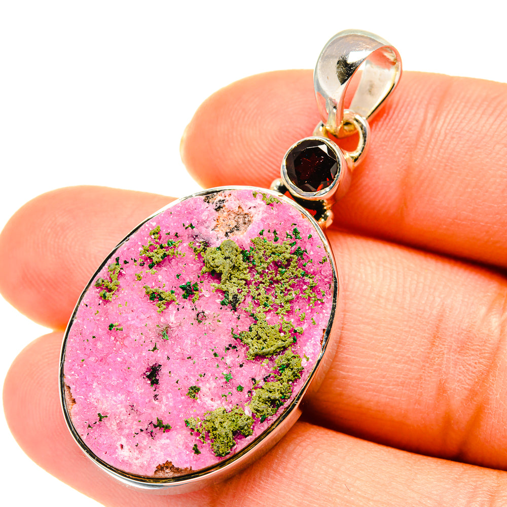 Cobalto Calcite Druzy Pendants handcrafted by Ana Silver Co - PD5655