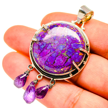 Purple Copper Composite Turquoise Pendants handcrafted by Ana Silver Co - PD5681