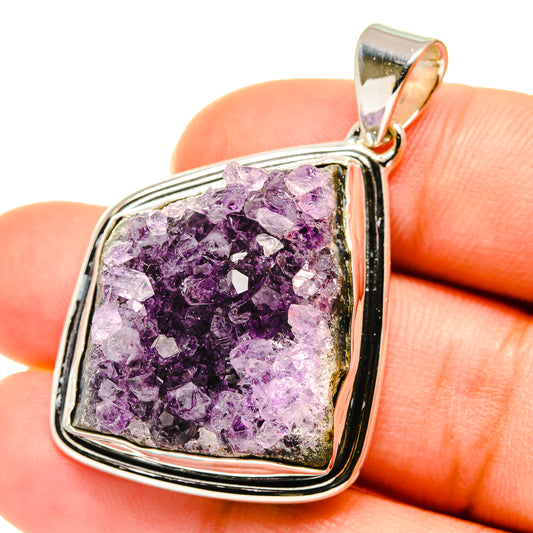 Amethyst Crystal Pendants handcrafted by Ana Silver Co - PD5686