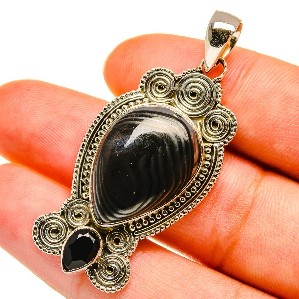 Psilomelane Pendants handcrafted by Ana Silver Co - PD5691