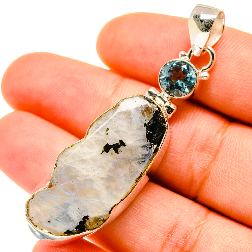 Rainbow Moonstone Pendants handcrafted by Ana Silver Co - PD5701