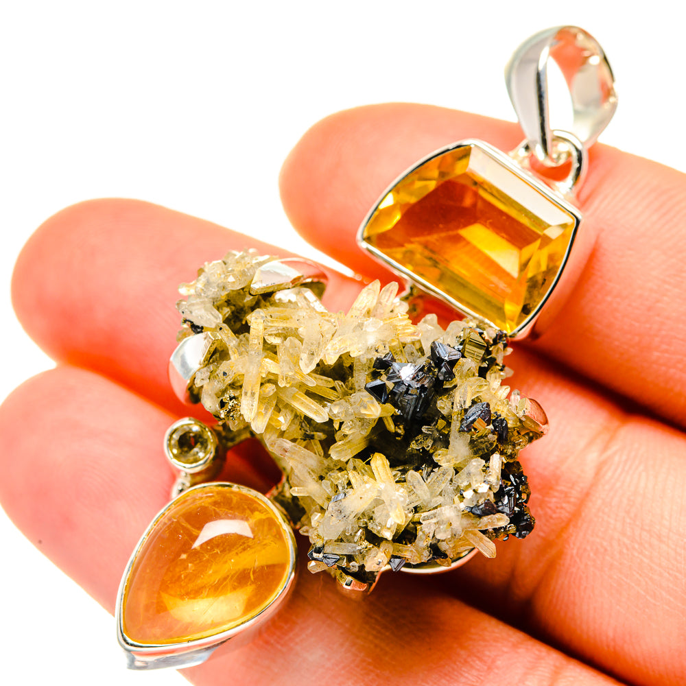 Pyrite Crystal Pendants handcrafted by Ana Silver Co - PD5707