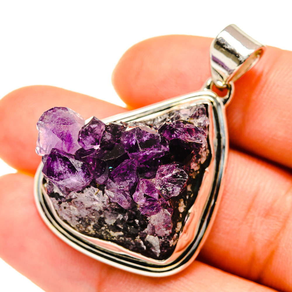 Amethyst Crystal Pendants handcrafted by Ana Silver Co - PD5709