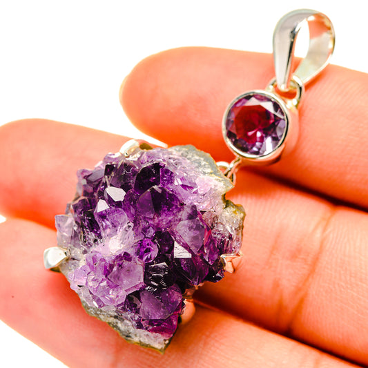 Amethyst Crystal Pendants handcrafted by Ana Silver Co - PD5710