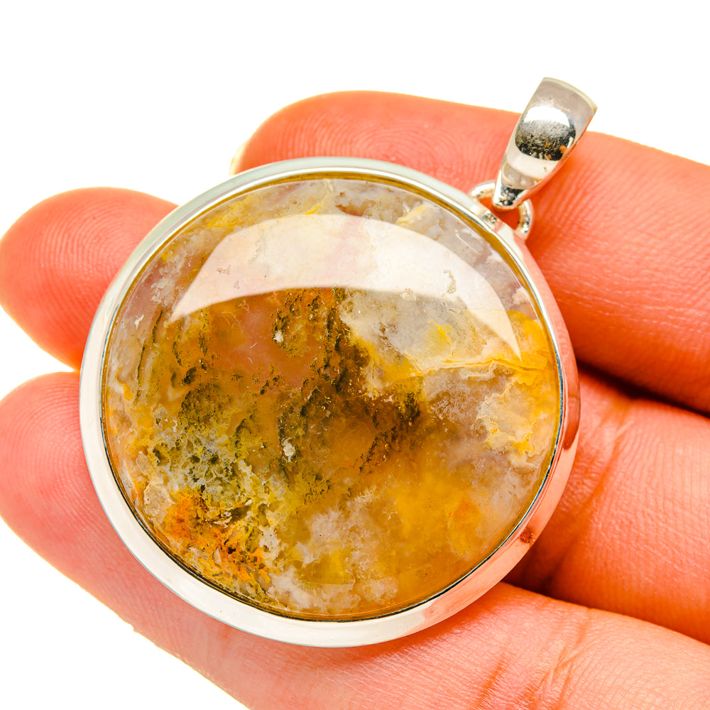 Plume Agate Pendants handcrafted by Ana Silver Co - PD5717