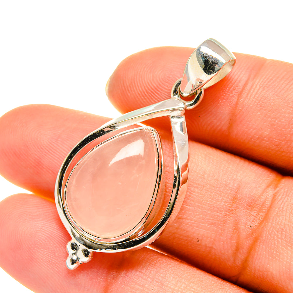 Rose Quartz Pendants handcrafted by Ana Silver Co - PD5746
