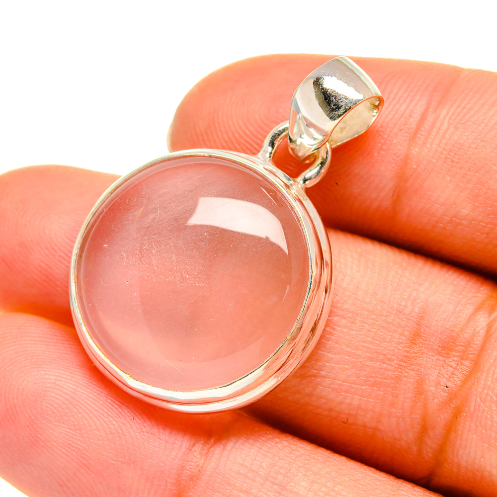 Rose Quartz Pendants handcrafted by Ana Silver Co - PD5748